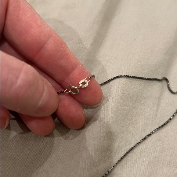 Dendritic Agate Pendant silver Necklace - Picture 4 of 9